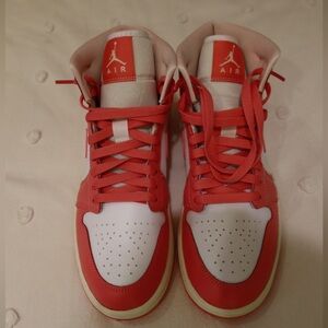 Air Jordan Red and White Sneakers